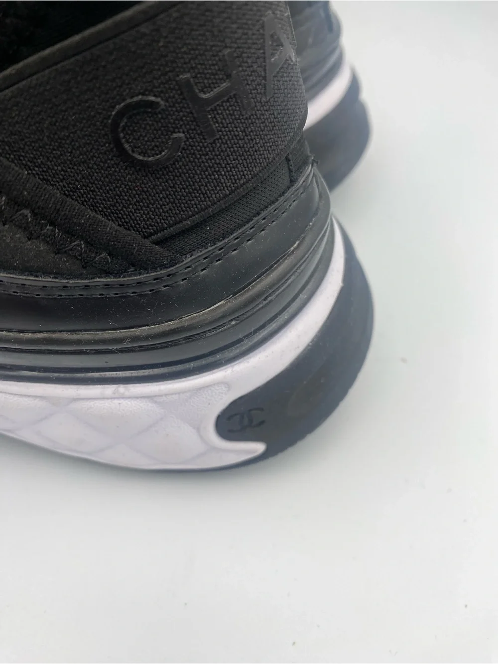 CHANEL Black and White Women's Sneakers